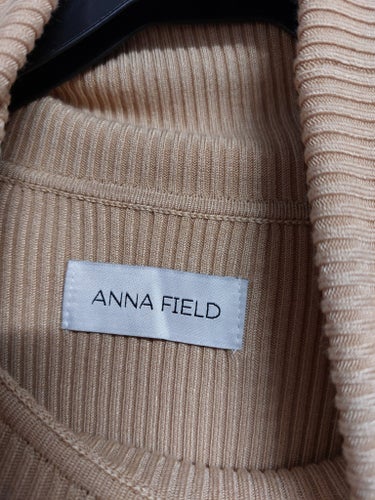 ANNA FIELD beige polotröja, storlek L - HELT NY