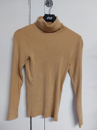 ANNA FIELD beige polotröja, storlek L - HELT NY