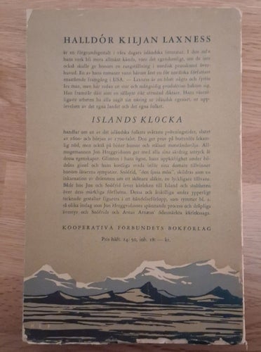 Islands klocka av Halldór Kiljan Laxness Häftad första upplagan 1948