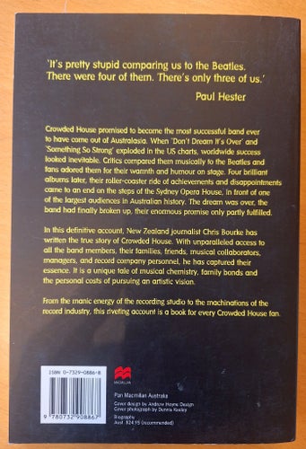 Crowded House: Something So Strong av Chris Bourke, 1997 - ovanlig rockbok