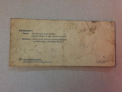 1972 Ford Owner's Manual