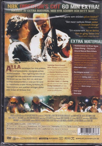 DVD / Natural Born Killers / Director's Cut / Oliver Stone / Ny & Inplastad
