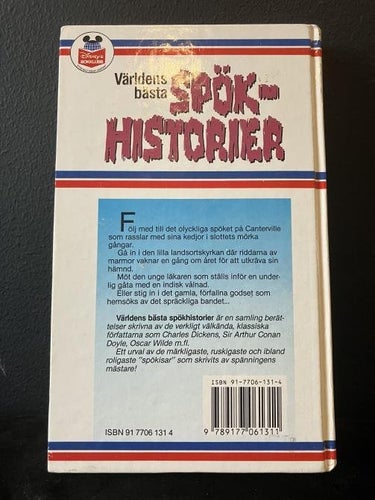Bok - Disney´s Bokklubb - Världens bästa spökhistorier av Dickens, Doyle m. fl.