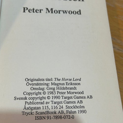 Klanfursten av Peter Morwood, bok, Very good plus