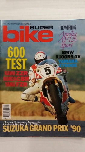 Super Bike nr 5 1990: Kawasaki ZZR 600, Honda CBR 600 F, Yamaha FZR 600 + XT 600