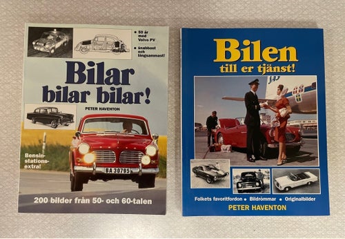 2 st bilböcker av Peter Haventon i bra skick
