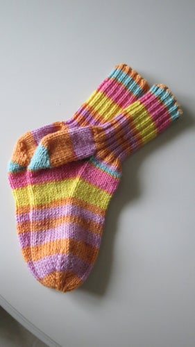 Handstickade raggsockor strumpor stl 40-41 ullsockor Raggi ull