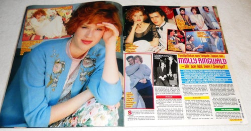 MOLLY RINGWALD - BLIR HON IDOL ÄVEN I SVERIGE?, PRESSKLIPP ARTIKEL 1986