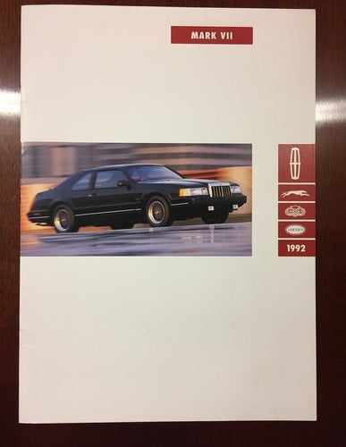 Försäljningsbroschyr Lincoln Mark VII 1992