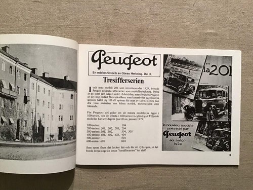 MOTORHISTORISKT MAGASIN NR 2 1979 MYCKET MED PEUGEOT