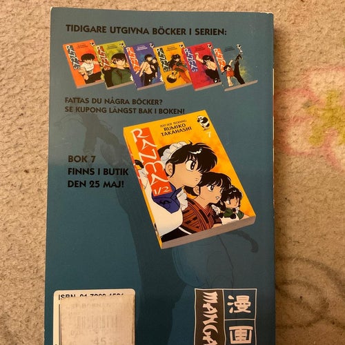 Ranma vol 6 - svenska manga anime fantasy rumiko takahashi inu yasha inuyasha