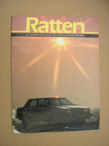 VOLVO Tidning Ratten 1984 Nr. 4 Vallåkra Mille Miglia Susanne Kottullinsky Rally