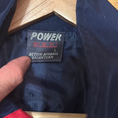 Vintage Power USA blå jacka, storlek L