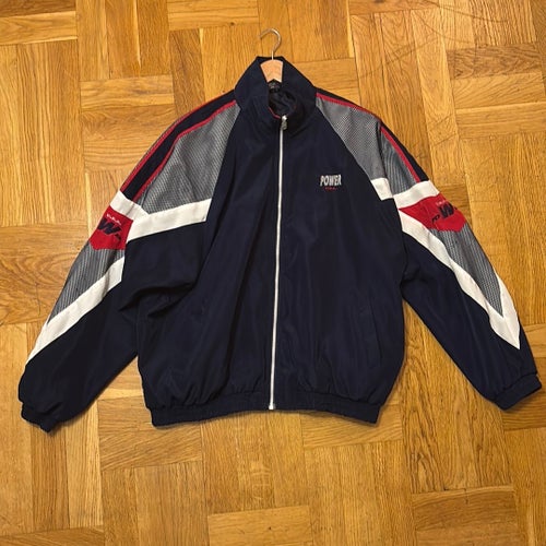 Vintage Power USA blå jacka, storlek L