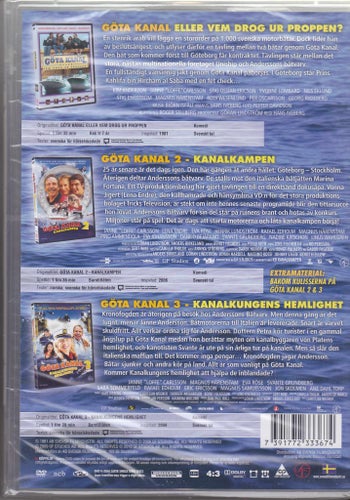 DVD-box / Göta Kanal 1-3 / 3-disc / Eva Röse, Sara Sommerfeld / Ny & Inplastad
