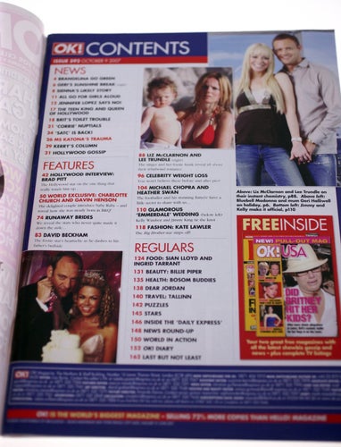 OK! magazine October 2007-Issue 592-NEW-English-Weight 576g-FREE postage Sweden