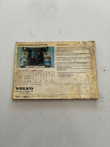 Volvo 240 Instruktionsbok Årsmodell 1984