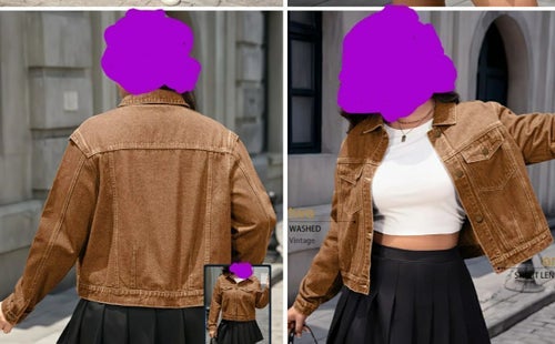 RostBrun jeansjacka, storlek 2XL