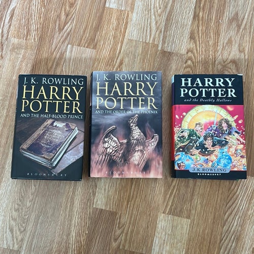 3 Engelska Harry Potter Böcker av J.K. Rowling