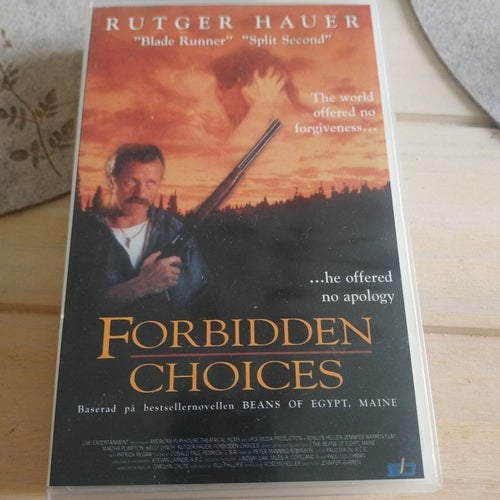 Forbidden Choices VHS Rutger Hauer