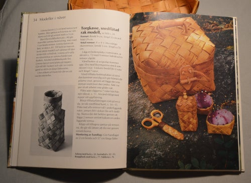 Bok "Idéer för näverslöjd" av Ulla Sundström.