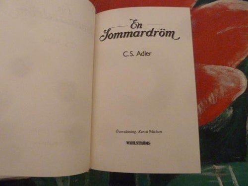EN SOMMARDRÖM, C. S. ADLER, BOK