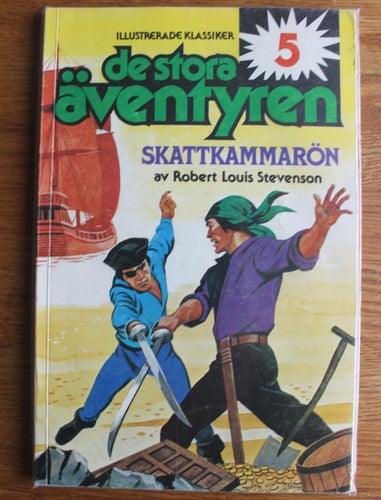 DE STORA ÄVENTYREN 1979 NR 5 Skattkammarön Illustrerade klassiker