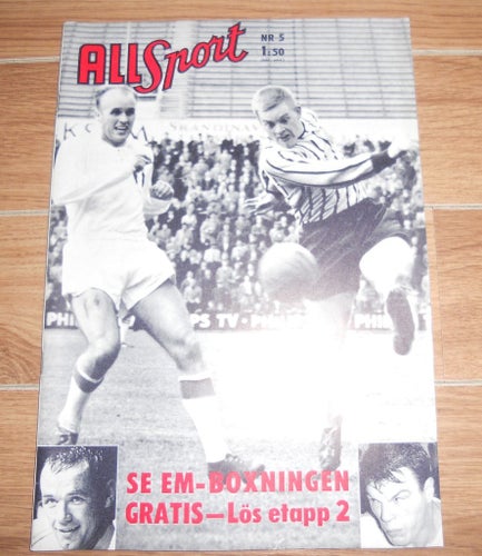 All Sport nr5 1962 Bordtennis Hasse Alsér, Tyngdlyftning, Svarte Filip,Bo Wirhed