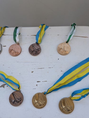 Samling av medaljer