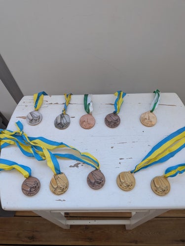Samling av medaljer