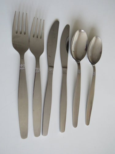 NILSJOHAN SESSAN - 3 X 2 Skedar,Knivar,Gafflar - rostfritt - längd 19/20 cm