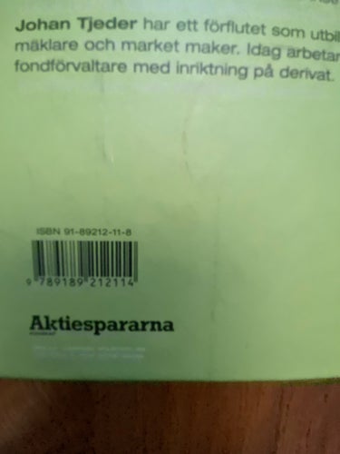 Options Handboken av Johan Tjeder, Aktiespararna Kunskap