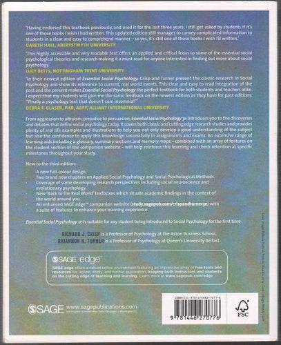 Essential Social Psychology / Richard J. Crisp, Rhiannon N. Turner