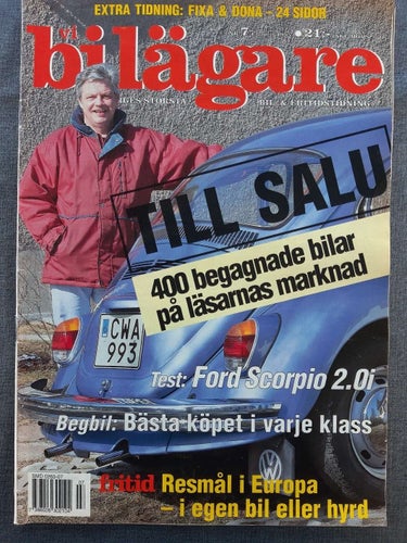 Vi bilägare nr 7 1995: Ford Scorpio 2,0i, Opel Frontera, Chrysler Stratus