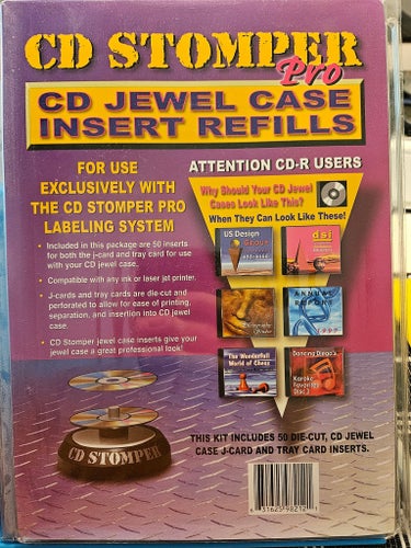 CD Stomper Pro CD Jewel Case Insert Refills