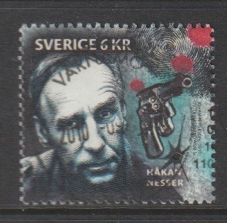 Sverige: F2796 2010. Romaner om brott.Lyxstämplat Värnamo Se bild.