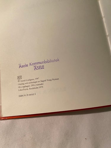 Alla vi barn i bullerbyn av Lindgren Astrid Raben & Sjögren artonde upplagan