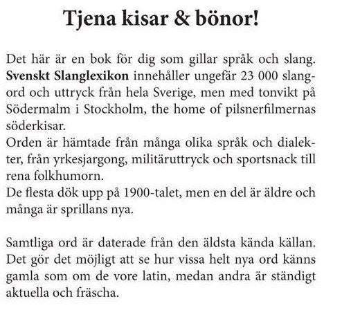 Svenskt Slanglexikon - Benjamin Thorén