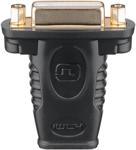 HDMI till DVI-D adapter, F/F Dual link 24+5, guld, 68690