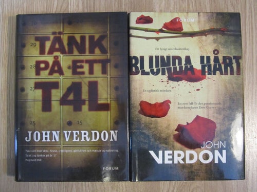 Två John Verdon Böcker: Tänk på ett tal och Blunda Hårt