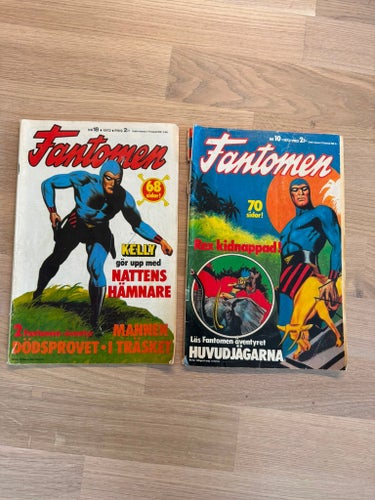 Fantomen Nr 18 1972 och Nr 10 1973