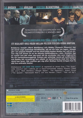 DVD / We Own The Night / Mark Wahlberg, Eva Mendes, Robert Duvall / Nyskick