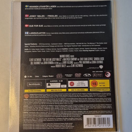 The Outlaw Josey Wales (Clint Eastwood Collection) (DVD)*Svensk text*