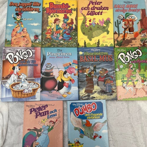 Walt Disney Barnböcker - Samling av 10 klassiker