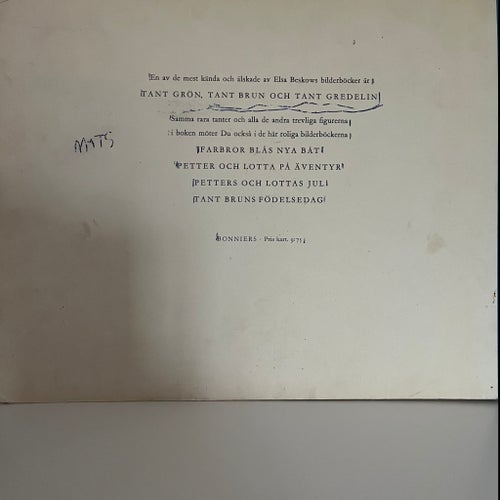 Vintage Petter och Lotta på äventyr av Elsa Beskow, 1959