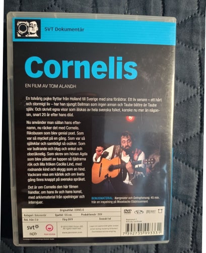 DVD CORNELIS SVT DOKUMENTÄR TOM ALANDH 2004
