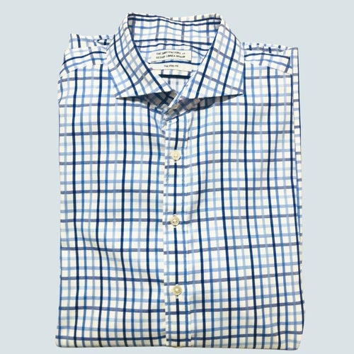 The Shirt Factory Linnéa Braun herr långärmad skjorta. Storlek 44 / 17,5" / XL.