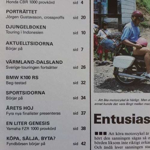Allt om MC 2 1987: Yamaha FZR 1000 + XT 600 Z Ténéré, Honda CBR 1000, BMW K100RS