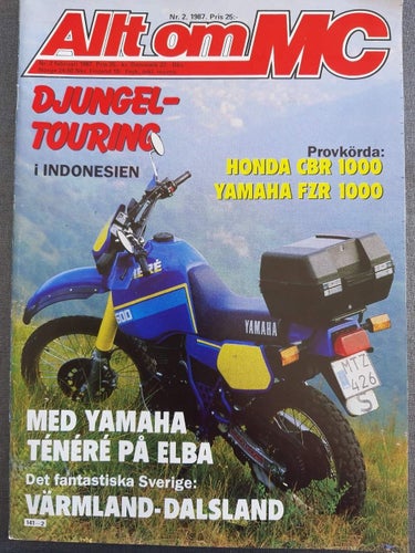 Allt om MC 2 1987: Yamaha FZR 1000 + XT 600 Z Ténéré, Honda CBR 1000, BMW K100RS
