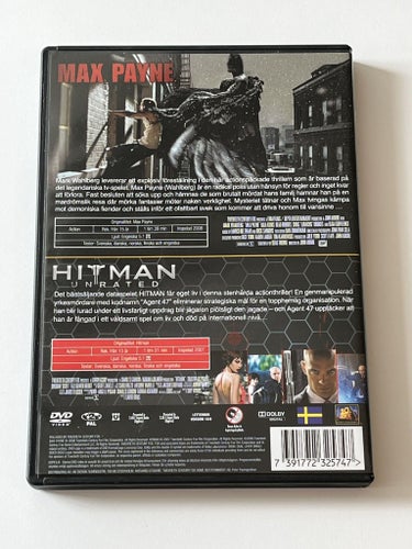 Max Payne / Hitman (2-disc. Mark Wahlberg & Timothy Olyphant). Beg. DVD